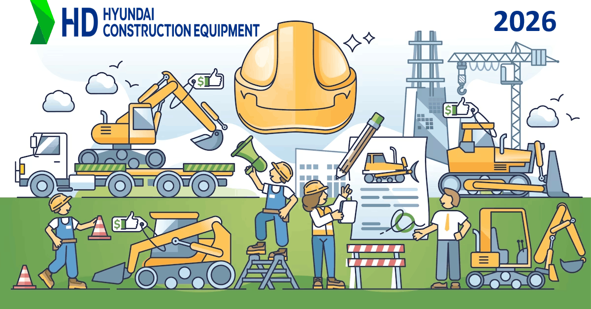 Hyundai: Neue Baumaschinen und erweiterter Service 